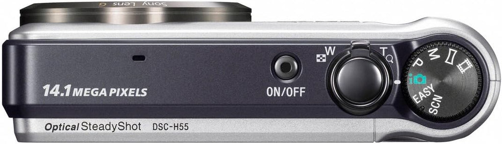 Sony Cyber-shot DSC-H55 14.1MP Digital Camera with 10x Wide Angle Optical Zoom with SteadyShot Image Stabilization and 3.0 inch LCD (Silver)