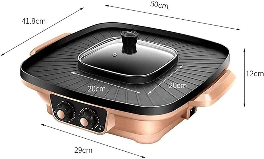 Electric BBQ Grill Indoor 1200W Electric Teppanyaki Top Grill Griddle BBQ Barbecue Camping Party Festival Cook/Frying Pan BBQ Machine