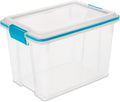 Sterilite 18-Pack Gasket Box, Weather-Resistant Storage Bins with Latching Lids, 20 Quart - Heavy-Duty Organizing Containers for Closet, Bathroom, and Office