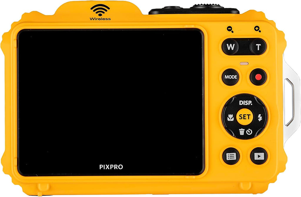 Kodak PIXPRO WPZ2 Digital Camera (Yellow) | Waterproof, Shockproof & Dustproof Camera with 16MP Sensor, 1080p Video & 4X Optical Zoom | for Travel & Outdoor use + 32GB Card + Vlogger Tripod + More