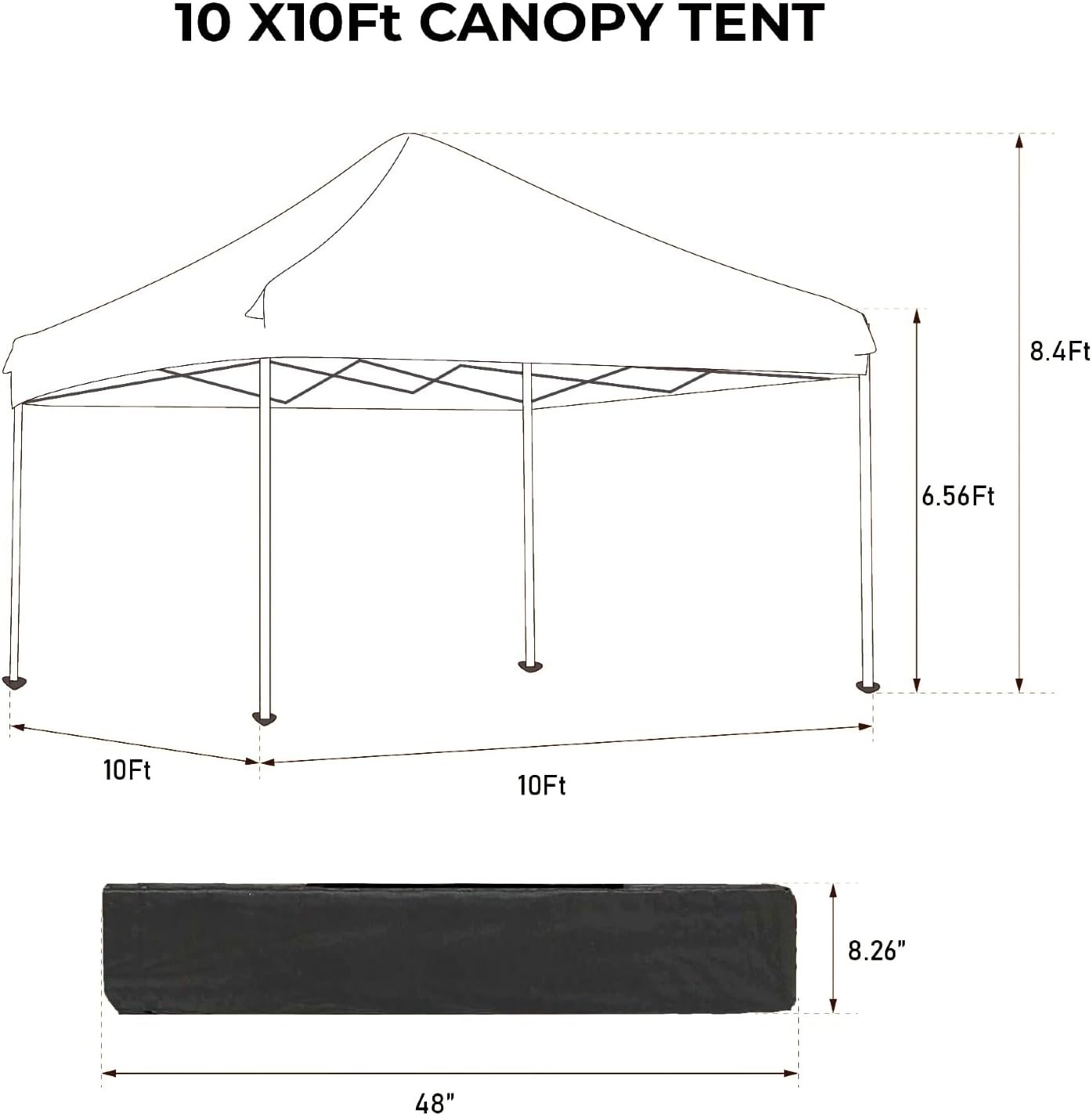 10x10FT Canopy Tent, Outdoor Gazebo Pop up Canopy with 4 Removable Sidewalls & 2 Windows, Patio Camping Shade Canopy with 4 PCS Weight Sand Bag & Carry Bag, Ideal for Parties Events, Magenta