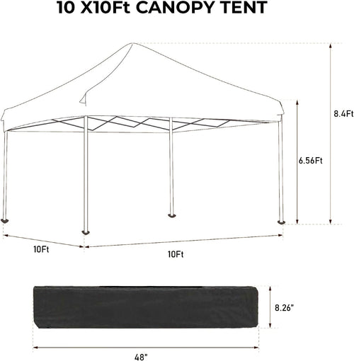 10x10FT Canopy Tent, Outdoor Gazebo Pop up Canopy with 4 Removable Sidewalls & 2 Windows, Patio Camping Shade Canopy with 4 PCS Weight Sand Bag & Carry Bag, Ideal for Parties Events, Blue