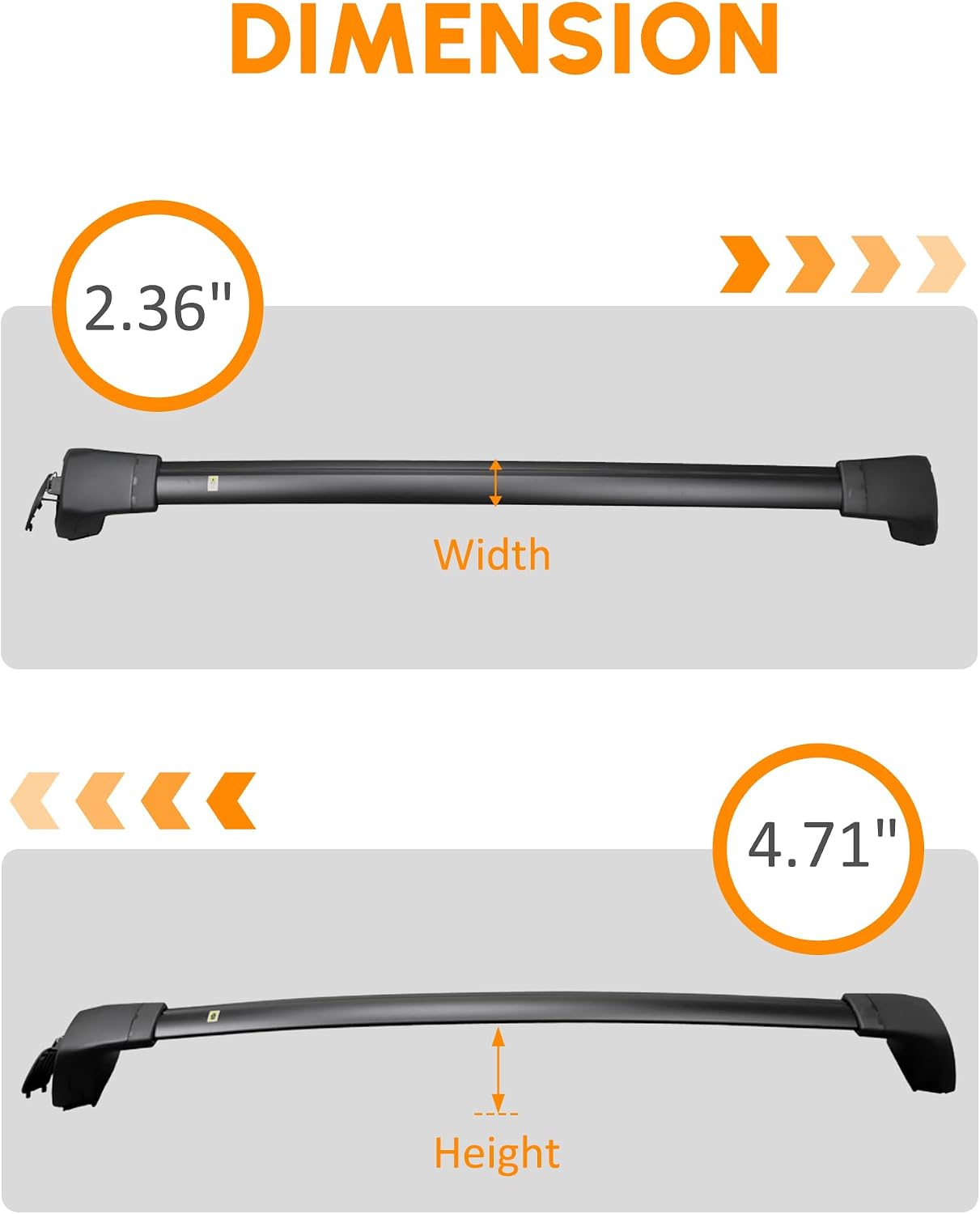 Aluminum Roof Rack Cross Bars Fit for 2022-2026 Hyundai Tucson NX4 SEL/N Line/Limited/SEL Premium with Flush Side Rails, Aerodynamic Rooftop Cargo Carrier Luggage with Anti-Theft Lock