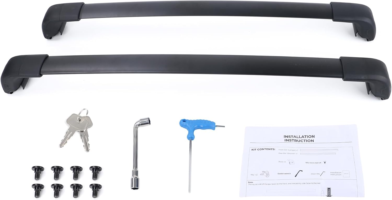 330LBS Lockable Roof Rack Cross Bars Fit for 2021 2022 2023 2024 2025 2026 Chevy Tahoe Suburban Yukon Escalade, Aluminum Crossbars Cargo Racks Rooftop Luggage Canoe Kayak