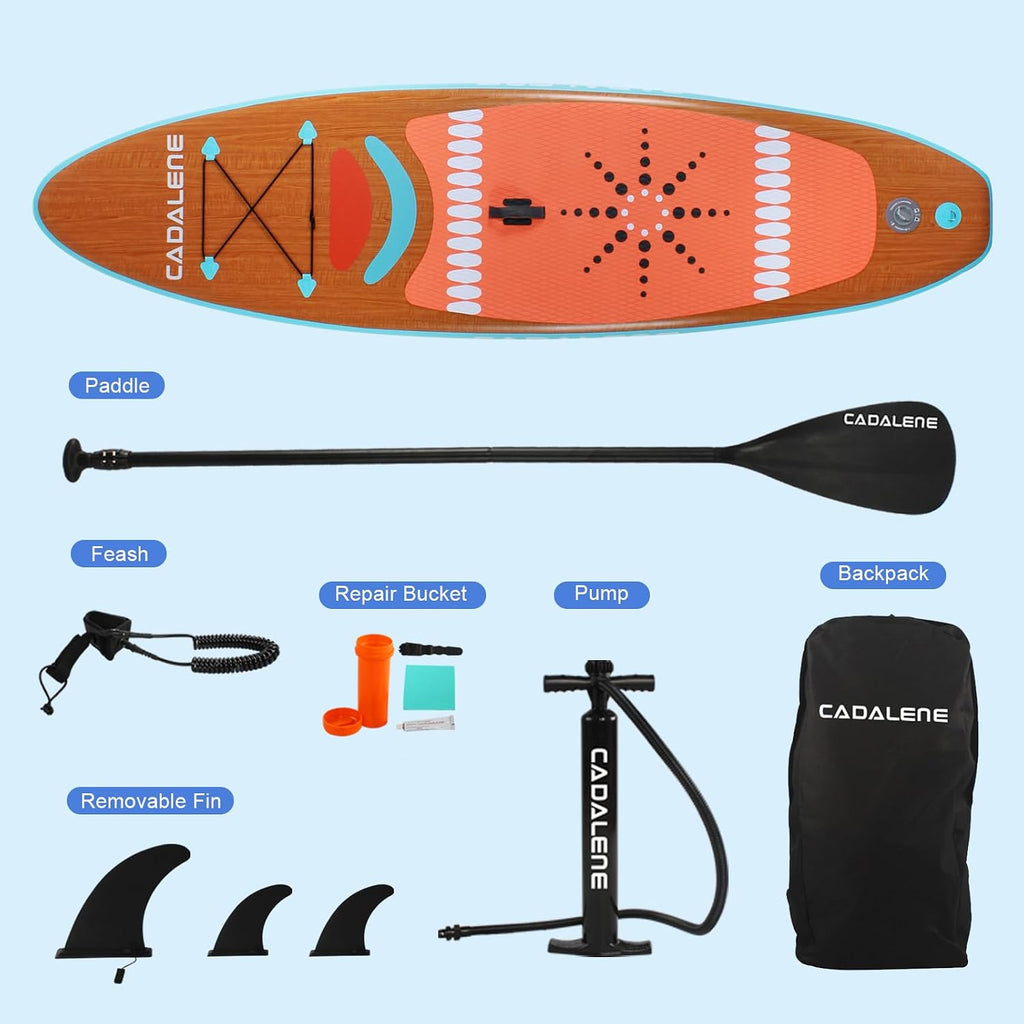Inflatable Stand Up Paddle Board with SUP Accessories, Anti-Slip EVA Deck, Family-Friendly SUP Boards for Adults & Youth of All Skill Levels, Versatile Yoga Paddle Board
