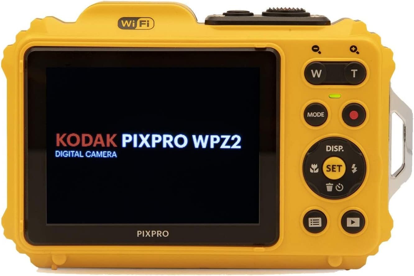 Kodak PIXPRO WPZ2 Rugged Waterproof 16MP Digital Camera with 4X Zoom (Yellow) Bundle with Case and 32GB MicroSD Card (3 Items)