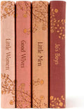 Little Women Book Set | 4-Volume Hardcover Book Set with Custom Designed Paper-Printed Book Covers | Author Louisa May Alcott