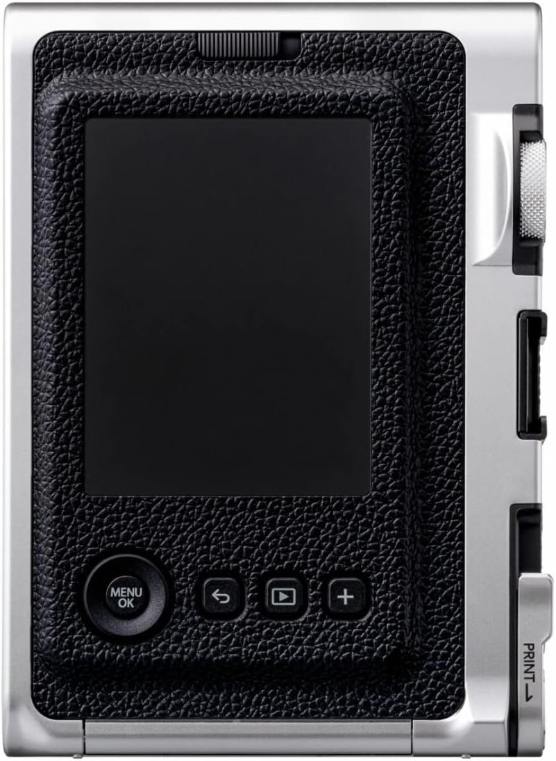 Fujifilm Instax Mini EVO Hybrid Digital/Instant Film Camera (Black) with Fujifilm Instax Mini Instant Film Pack (40 Exp) + Photo Box, Frames and Postcard Set Bundle
