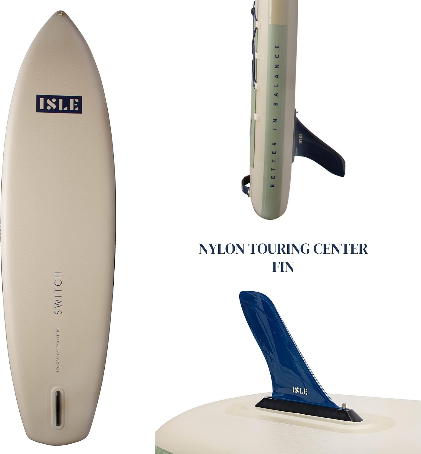 ISLE 2in1 Kayak & Paddle Board Bundle - Stand Up Paddle Board & Kayak, Incl. Seat, Paddle, Pump, Bag, 11.6 x 35.5 x 6 in - max. 425 lbs