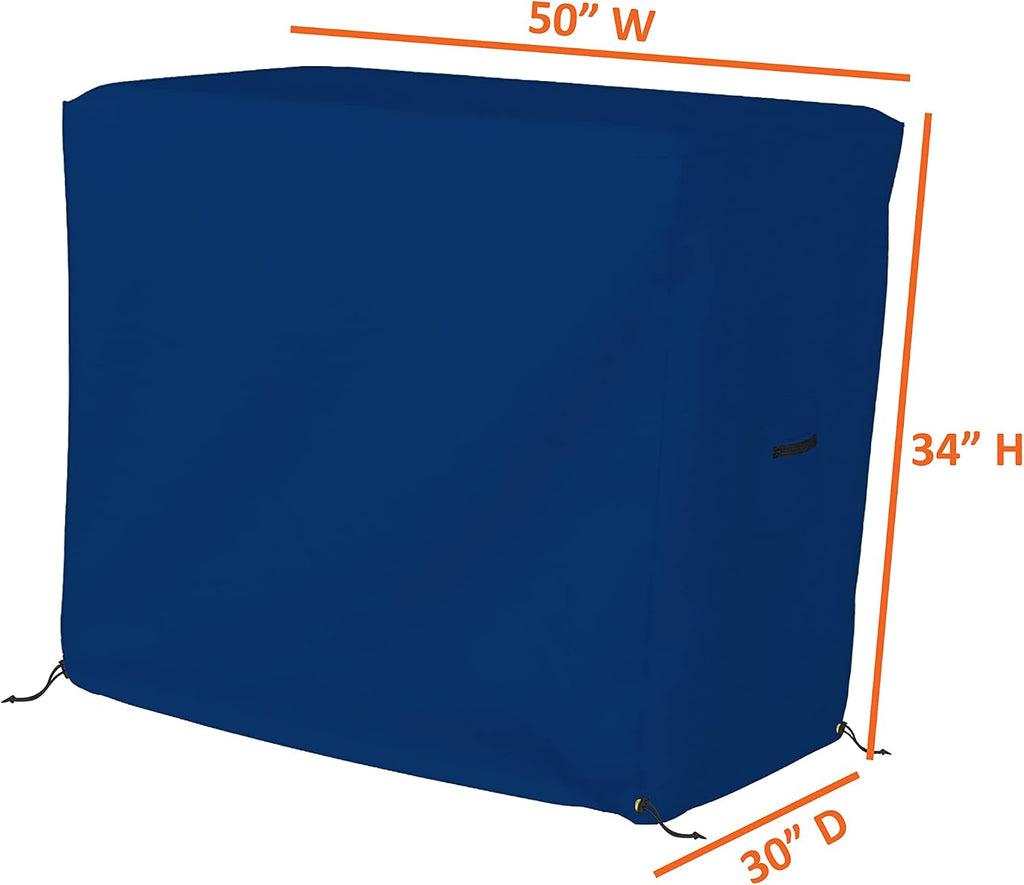 Bar Cart Cover 18 Oz Waterproof 100% Weather Resistant cart Cover with Air Pockets & Drawstring for Sung Fit (34'(H) x 50'(W) x 30'(D), Blue)