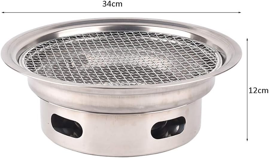 BBQ Barbeque Grills for,Charcoal Grill,BBQ,Indoor and Outdoor Korean Barbecue Grill,Suitable for 5-10 People,34cm (Color : B)