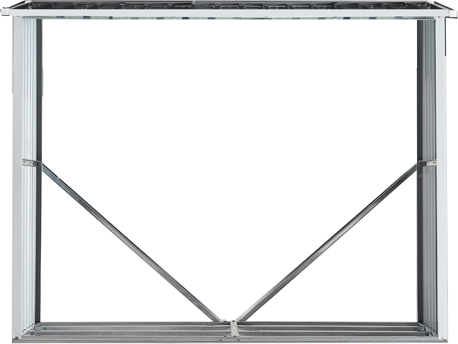 YOPTO 68' Galvanized Steel Firewood Rack,Log Holder with Roof,Storage Shed w/Vents,Backyard Garden Patio Porch for Shovels,Umbrellas,Antennas,Escalators,Dark Gray