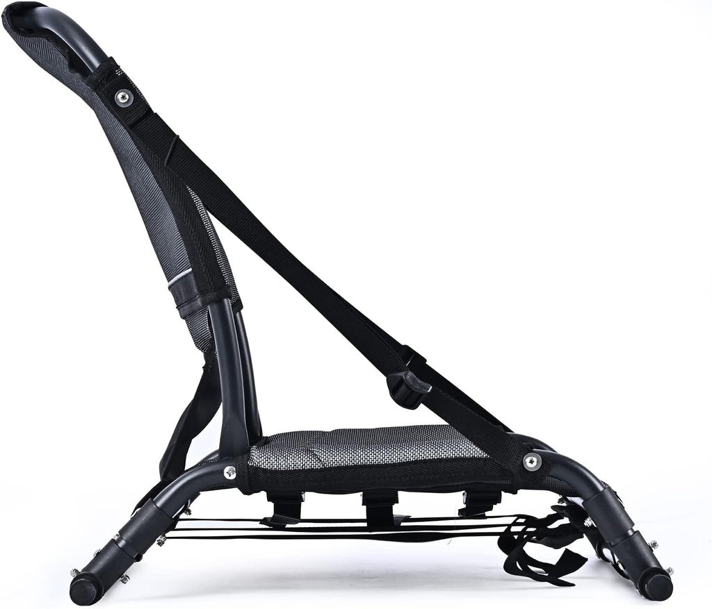 Kayak Seats with Back Support, Aluminum Alloy Folding Kayak Seat, Breathable Textile Mesh Fabric Material, Adjustable Universal Paddle Board Seat for Fishing, Inflatable Kayaks, Sup, Canoe