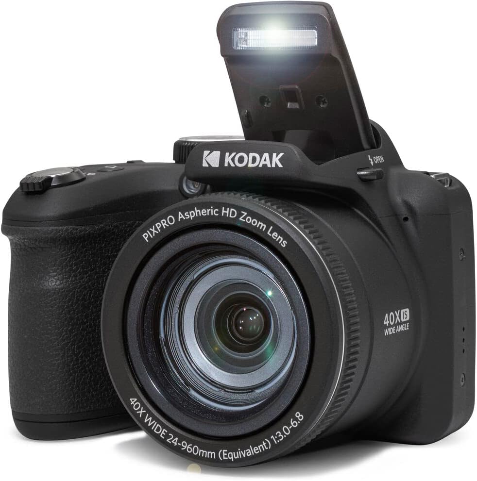 Kodak AZ405BK PIXPRO Astro Zoom 20MP Digital Camera 40X Optical Zoom 24mm Bundle with Lexar 32GB UHS-I SDHC Memory Card and Deco Gear Camera Bag, Lens Blower, Lens Pen, 12inch Tripod & More