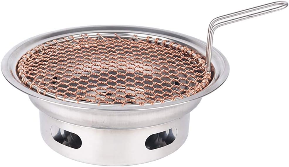 BBQ Barbeque Grills for,Charcoal Grill,BBQ,Indoor and Outdoor Korean Barbecue Grill,Suitable for 5-10 People,34cm (Color : B)