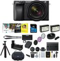Sony Alpha a6400 Mirrorless Digital Camera with 18-135mm Lens (Black) Bundle with Art Suite, Battery Grip, Memory Card, Cleaning Kit, Tripod, and Battery (2-Pack) and Dual Charger, and Filter Kit