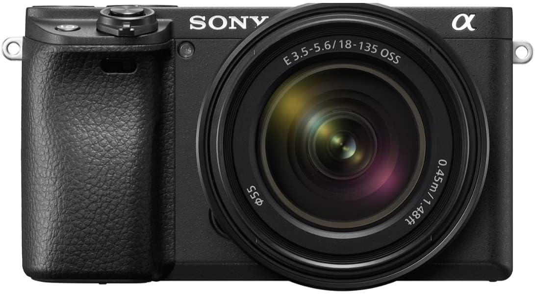 Sony Alpha a6400 Mirrorless Digital Camera with 18-135mm Lens (Black) Bundle with Art Suite, Battery Grip, Memory Card, Cleaning Kit, Tripod, and Battery (2-Pack) and Dual Charger, and Filter Kit
