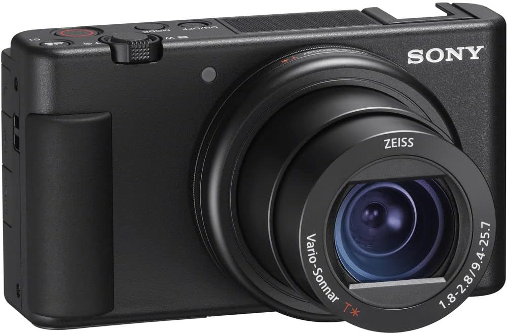 Sony ZV-1 Digital Camera (Black) (DCZV1/B) + 64GB Memory Card + Card Reader + Deluxe Soft Bag + Flex Tripod + Memory Wallet + Cleaning Kit (Renewed)