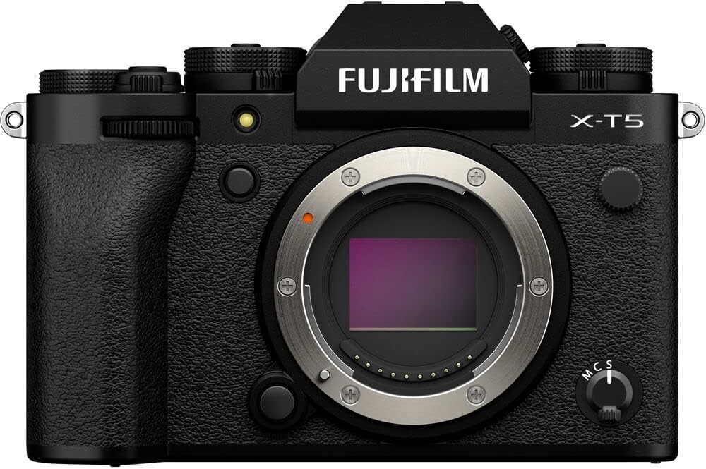 Fujifilm X-T5 Mirrorless Digital Camera Body Bundle, Includes: SanDisk 128GB Extreme PRO SDXC Memory Card, Spare Fujifilm NP-W235 Battery and More (6 Items) (Black)
