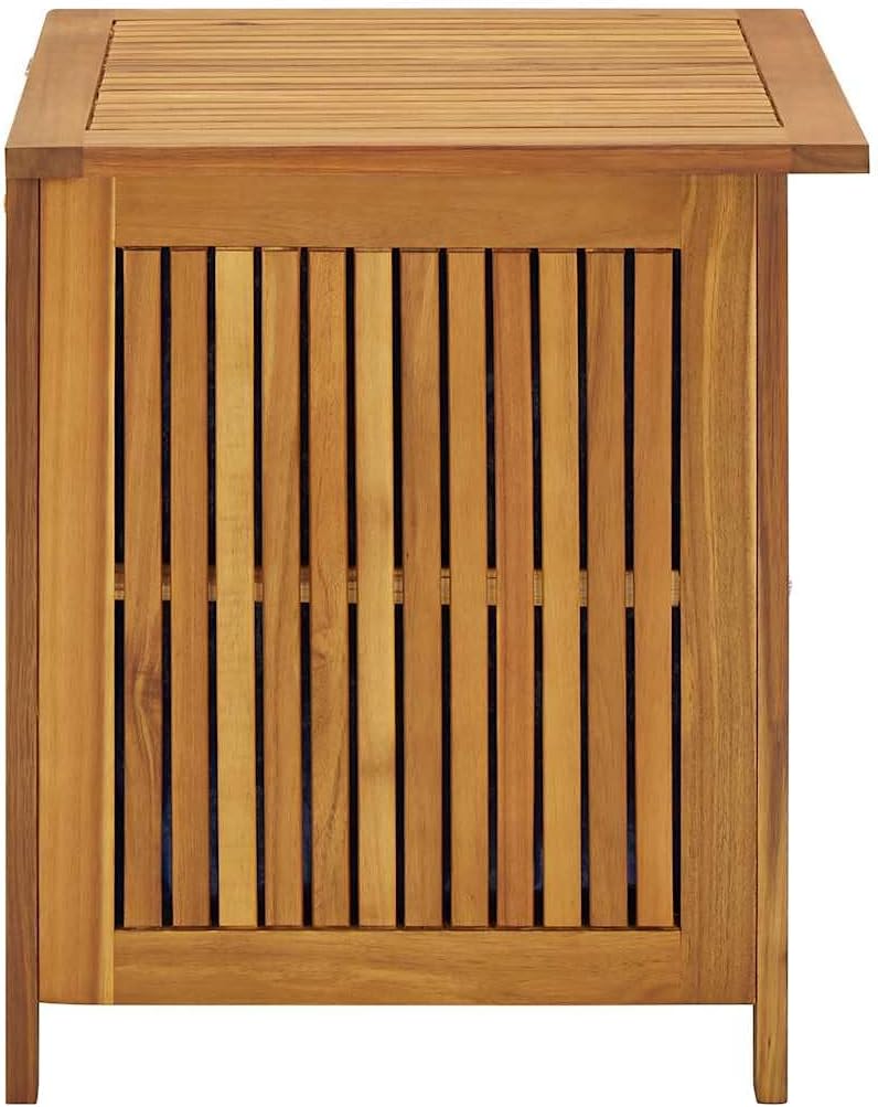 vidaXL Outdoor Storage Box, Deck Box with Lid, Patio Cabinet, Storage Chest for Outdoor Cushions Throw Pillows Garden Tools, Solid Wood Acacia