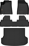 Binmotor-All Weather Floor Mats Cargo Liner Set for 2010-2015 RX / RX350 / RX450h,2 Rows Floor Mats with Cargo Mat Set,TPE Rubber Liners for RX Accessories-Black