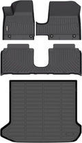 GINOWY-Floor Mats & Cargo Liner for Hyundai Ioniq 5 2025 2026 (with Movable Center Console), All Weather Car Floor Mat Custom Fit for 2025 Hyundai Ioniq 5 Accessories Rubber Mats Cargo Trunk Mat