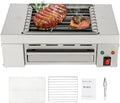 Electric Barbecue Grill, 110V 1500W Indoor Small Korean BBQ Grill with Barbecue Clip&Detachable Grill Mesh&Tray for Home and Commercial Use, Stainless Steel
