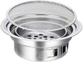 Charcoal BBQ Grill Round Stainless Steel Korean Charcoal Non-Stick s Portable Charcoal Grill for Outdoor Camping BBQ Charcoal Grill