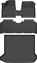GINOWY-Floor Mats & Cargo Liner for Hyundai Ioniq 5 2025 2026 (with Unmovable Center Console), All Weather Car Floor Mat Custom Fit for 2025 Hyundai Ioniq 5 Accessories Rubber Mats Cargo Trunk Mat