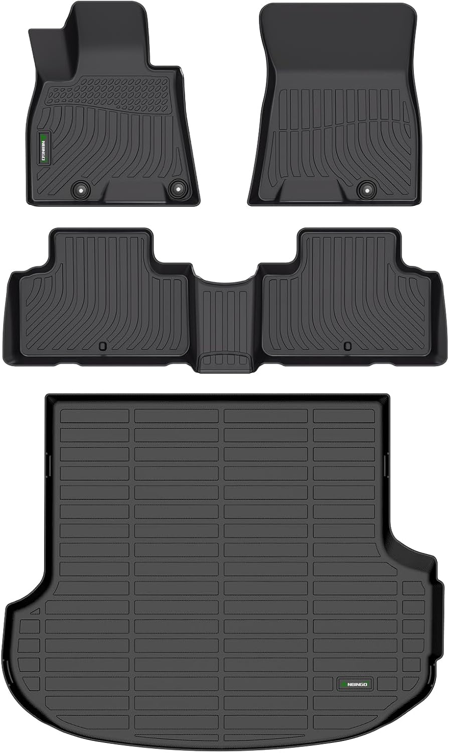 ANBINGO® Floor Mats & Cargo Liner for Genesis GV80 5 Seats 2026 2025 2024 2023 2022 2021 (Not Fit Coupe) All Weather Floor Liners Protection TPE Heavy Duty Non-Slip Automotive Accessories, Black
