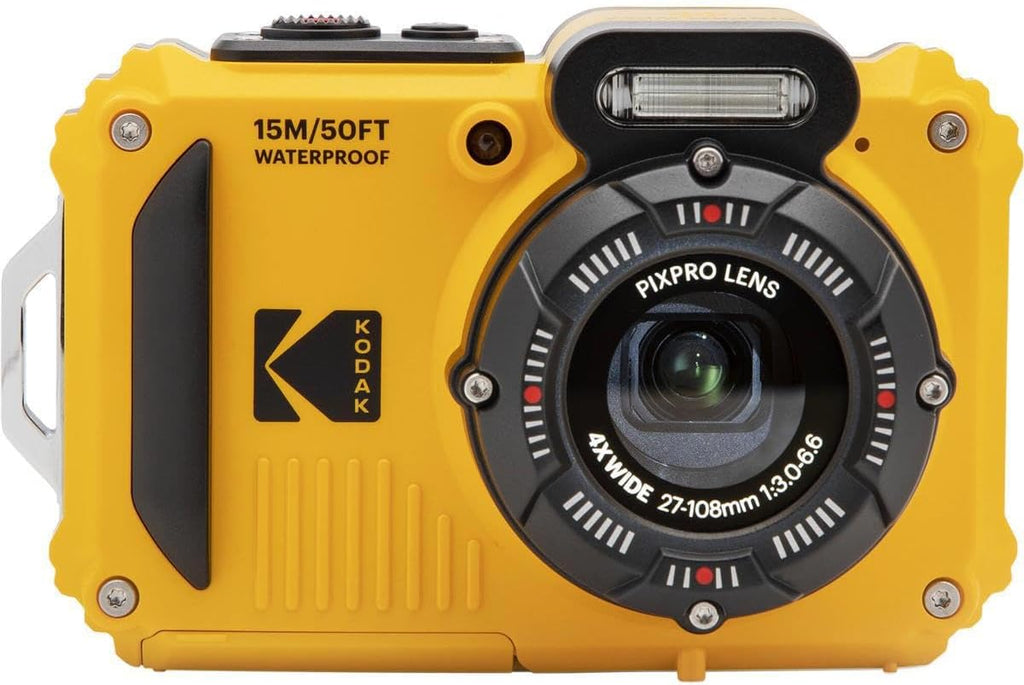 Kodak PIXPRO WPZ2 16MP Full HD Waterproof Rugged Digital Camera, Yellow, Bundle with 32GB Memory Card and Camera Bag