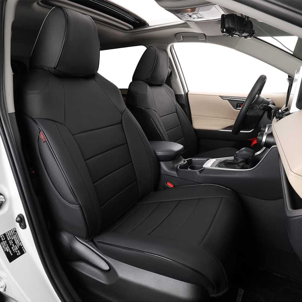 EKR Escape Seat Covers Custom Fit for Ford Escape &Hybrid &PHEV 2020-2026(Front Contoured Seat W/Recessed Curve,Rear W/Armrest),Leather Car Seat Cover Full Set for SUV -Faux Leather(Black)