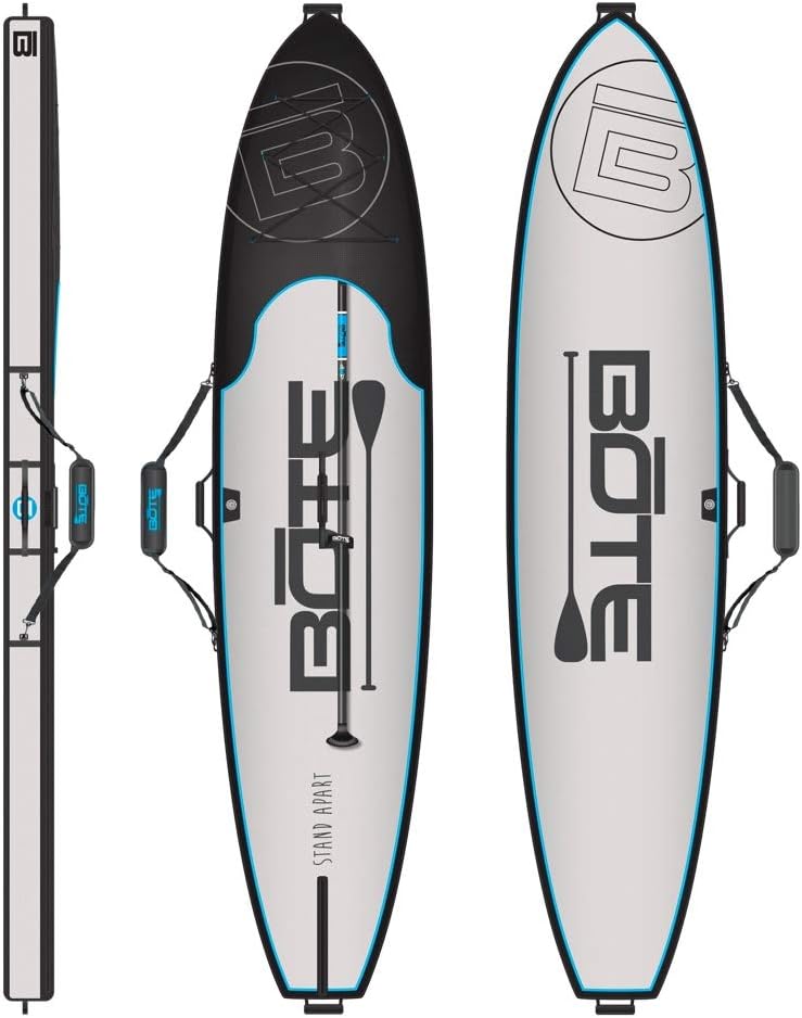 BOTE Brand SUP Board Zip Up Coffin Travel Storage Bag with Shoulder Carry Strap fitted Gatorshell Epoxy Compatible Stand Up Paddle Boards Travel Protection Multiple Size Options