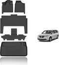 All Weather Car Floor Mats & Cargo Liner Set Fit for Dodge Grand Caravan 7 Seat 2011-2021 Floor Liners Trunk Liner Grand Caravan Cargo Mat Accessories Black