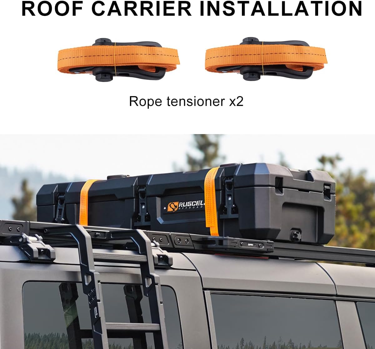 RUGCEL 98QT Waterproof Dry Storage Box - Heavy Duty Off-Road Case for Overland Trips, Car Camping, Roof Rack