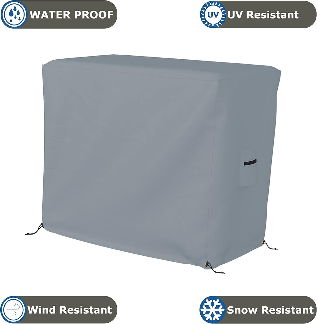 Bar Cart Cover 18 Oz Waterproof 100% Weather Resistant cart Cover with Air Pockets & Drawstring for Sung Fit (34'(H) x 50'(W) x 30'(D), Grey)