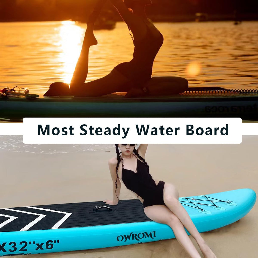 SUP Inflatable Stand Up Paddle Board 10'6' Ultra-Light Thick Paddleboard for All Skill Levels ISUP Paddle Board with Accessories, 10/6 Inflatable Paddle Boards for Adults & Youth