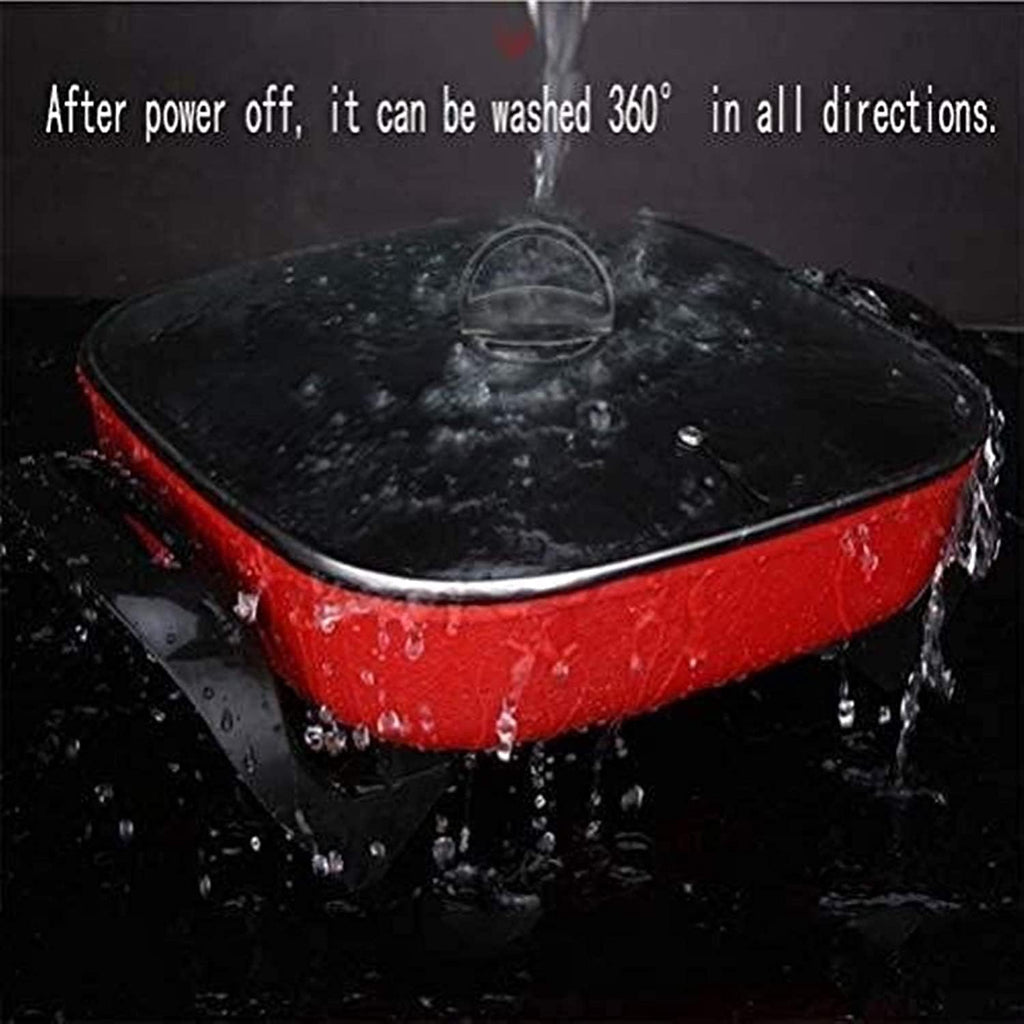 Indoor Korean Barbecue Grill BBQ Hot Pot, 1500 Watt Multi-Function Circulation Heating Hot Pot, Reduce Soot Baking Tray Electric Barbecue,Portable Nonstick Griddle