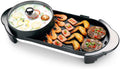 BBQ - The Electric Korean Barbecue Hot Pot Maifan Stone Multifunction and Hot Pot Table Grill and Fondue with Ceramic Coating 1500W [Energy Class A],Roundpot