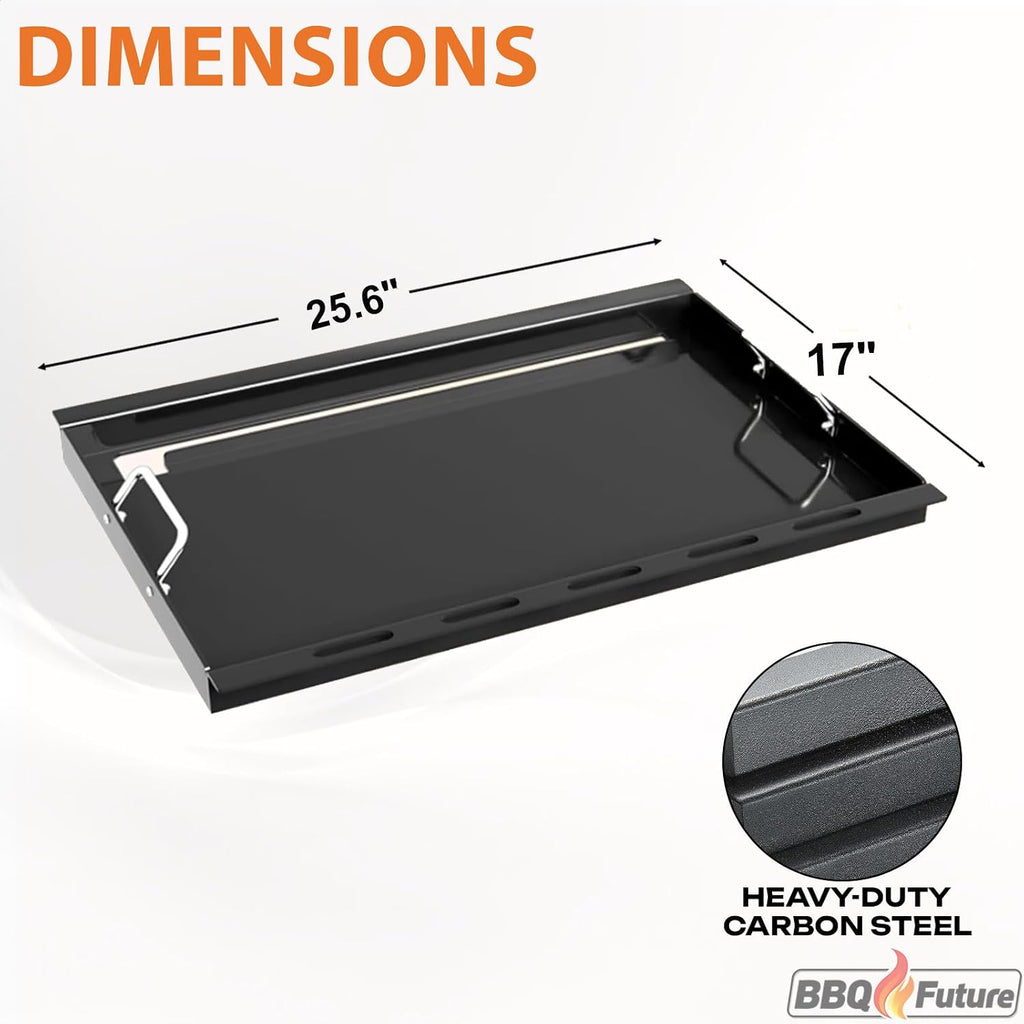 Full Size Griddle Insert with Spatula Set for Home Depot Nexgrill 5 Burner 720-0888 720-0888N, Flat Top Plate Replacement Parts for Nexgrill 4 Burner 720-0830 720-0830H Gas Grill Models, Carbon Steel