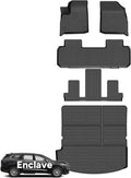 Wayhigh® Floor Mats & Cargo Liner for Buick Enclave 2018-2024, All Weather TPE Car Mats Waterproof Heavy Duty Floor Liners, Floor Mats Custom Fit for Enclave Accessories