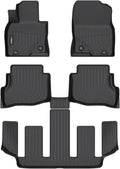 ANBINGO® Floor Mats for Mazda CX9 (6 Passenger, Bucket Seat 2nd Row with Cup Holder, Not Captain Center Armrest Console) 2020-2023 Waterproof All Weather Car Mats Guard Liners, CX-9 Full Set
