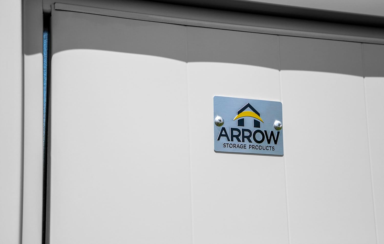 Arrow Select 10' x 4' Outdoor Lockable Steel Storage Shed Building, Flute Grey