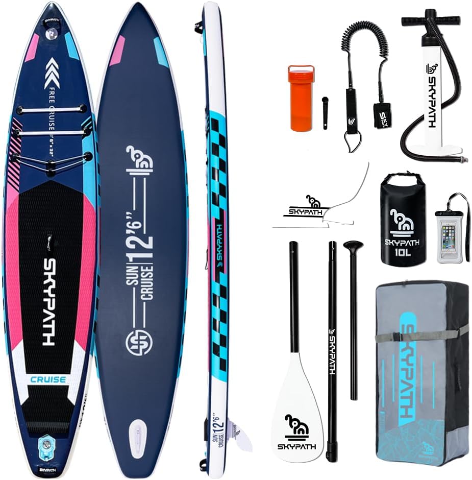 Inflatable Stand Up Paddle Board,10'6''*32''/11'*34'' Ultra-Light SUP Board,Blow Up Paddle Board, Wide Stable Family Board for Youth & Adults of All Skill Levels with Full Set of SUP Board Accessories