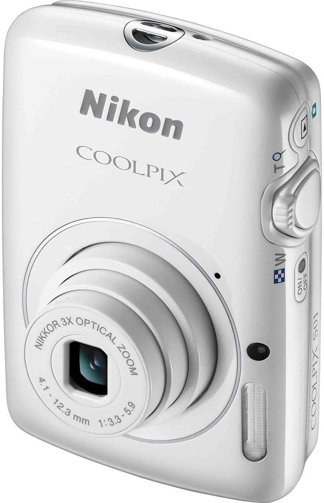 Nikon COOLPIX S01 10.1 MP Digital Camera with 3x Zoom NIKKOR Glass Lens (White) (Old Model)