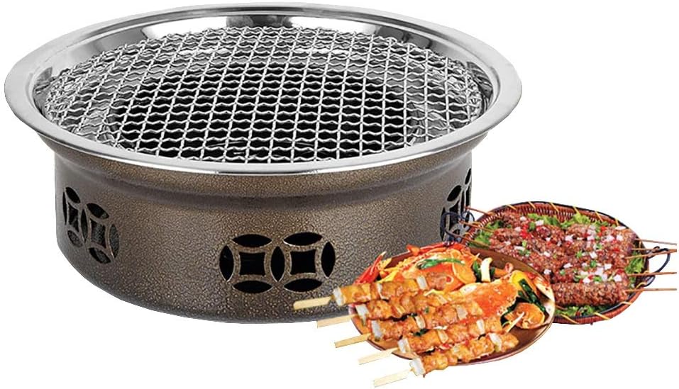 BBQ Barbeque Barbecue Grill,Korean Charcoal Smoke-Free Barbecue Grill,Uniform Heating,Outdoor Portable Barbecue Grill,3 Styles (Color : C)