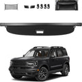 Sze Cargo Cover for Ford Bronco Sport 2021-2026 (Not for Bronco) Retractable Trunk Cover Black Rear Trunk Security Cover Shielding Shade Waterproof-New Upgrade