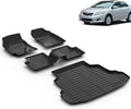 Floor Mats & Cargo Liner for 2003 2004 2005 2006 2007 2008 Toyota Corolla Sedan (with Heated Air Vents Under Front Seats) Car Mats Corolla Floor Mats Accessories Black