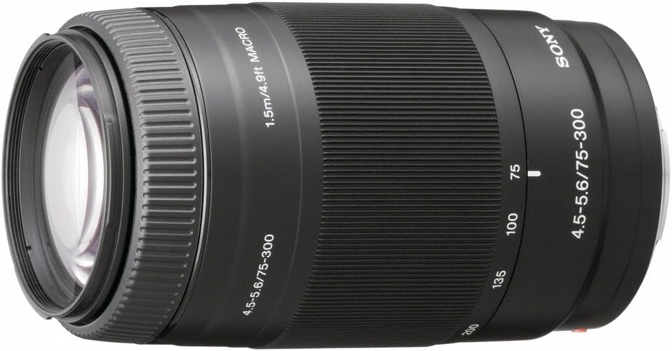 Sony 75-300mm f/4.5-5.6 Compact Super Telephoto Zoom Lens for Sony Alpha Digital SLR Camera