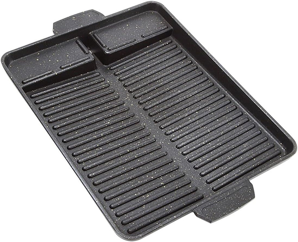 Portable Korean BBQ Grill Pan Non-Stick Charcoal Grill Plate Butane Gas Stove Cooker Party Picnic Terrace Beach Barbecue Tray
